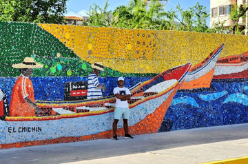 Olivares culminó el mural en Margarita